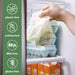 100% Compostable Food Storage Bags, Sandwich Size 150 Pack, Eco-Friendly Freezer Bags, Resealable, Heavy-Duty, Reusable, Leak Resistant, Off-White, Food Grade by