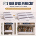3-Tier Expandable Spice Rack Organizer for Cabinet, White/Grey