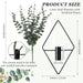 2 Pcs Hanging Artificial Planters Wall Decor, Black, Eucalyptus