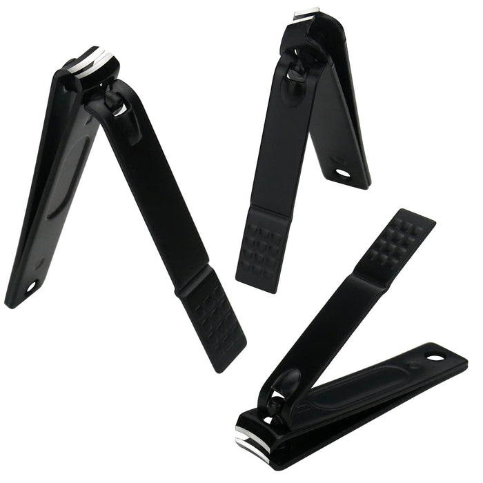 Manicure Set Nail Clippers Kit Professional Stainless Steel Nail Care Tools with Leather Travel Case 10 in 1 Black