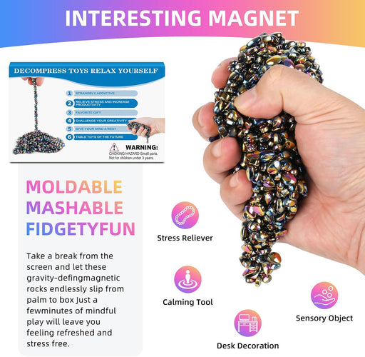550 PCS Colorful Desk Fidget Toy, Putty-Like Sensory Fidget Toys for Adults