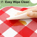 4 Packs Buffalo Disposable Table Cloth, 54 x 108 Inch Waterproof Plastic Tablecloth, Rectangle Red and White Checkered T