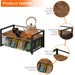 Tea Bag Organizer, Wood Tea Organizers and Storage Chest, Teabag Holder with Storage Drawer,Tea Station Chest Display Co
