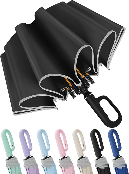 Travel Umbrella with UV Sun Protection, Large Rain Umbrellas