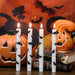 Halloween Flameless Taper Candles with Remote Timer, Bat Prints