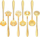 8 Pcs Flower Coffee Tea Teaspoons Stainless Stirring Spoons, Gold