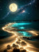 Moonlight Jigsaw Puzzles for Adults 1000 Pieces, Sparkling Beach Nature Landscape 1000 Piece Puzzle for Adults, Fun Hard