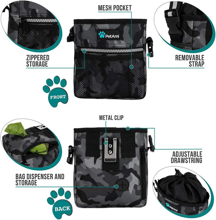 Hands-Free Dog Treat Pouch — Camo Black