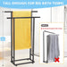 2-Tier Tall Towel Rack for Bathroom, Freestanding Towel Stand Drying Rack for Oversized Bath Towels, Poolside, Bathroom,