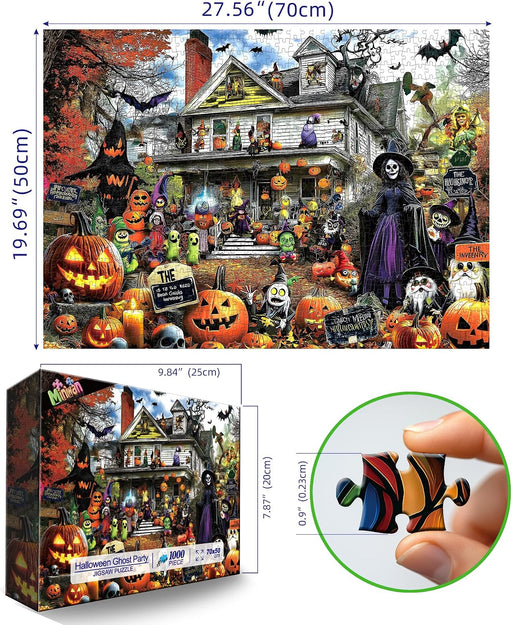 Halloween 1000 Piece Jigsaw Puzzle for Adults, 27.5" x 19.7"