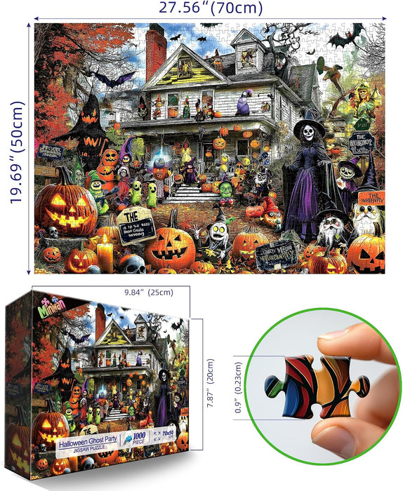 Halloween 1000 Piece Jigsaw Puzzle for Adults, 27.5" x 19.7"