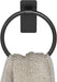 Hand Towel Holder for Bathroom, Adhesive Round Towel Ring, Black