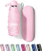 Mini Travel Umbrella with Case, Compact Pocket Size UV Sun & Rain