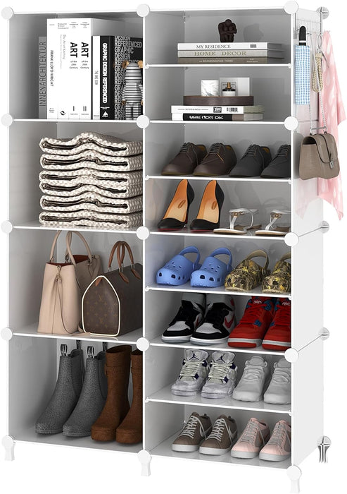 Closet Organizer 8 Cube Storage Shelves, White