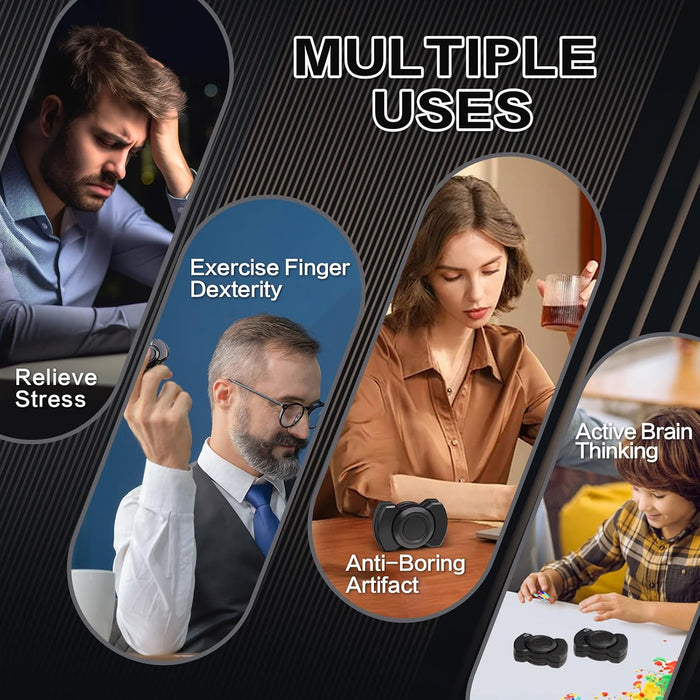 3-in-1 Fidget Toys Adults Kids: Spinner, Slider & Clicker