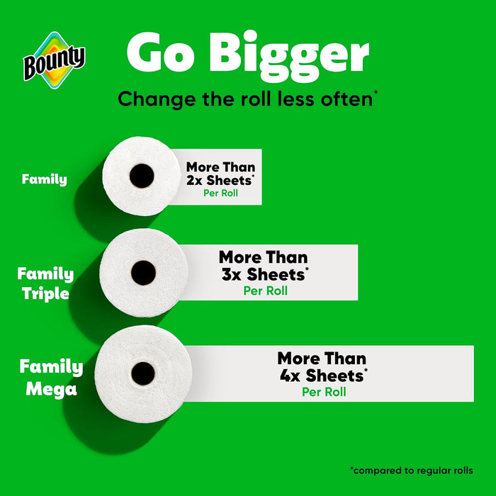 Paper Towels Quick Size, White, 16 Family Rolls = 40 Regular Rolls
