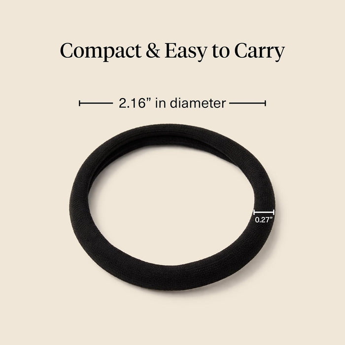 Elastic Hair Ties No Damage | Stretchable Hair Bands - Black, 12pcs