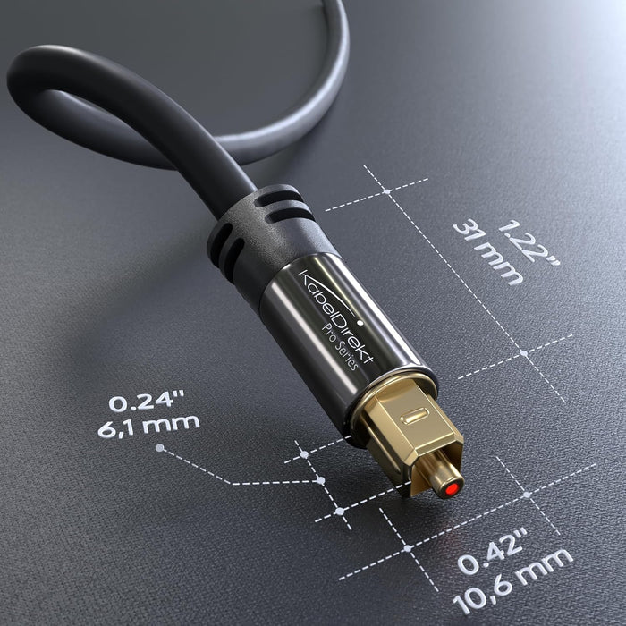 – Optical Audio TOSLINK Cable – 6ft – Soundbar