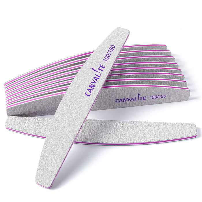 10 PCS Nail File Professional Nail Files Reusable Double Sided Emery Board(100/180 Grit) Nail Styling Tools for Home and