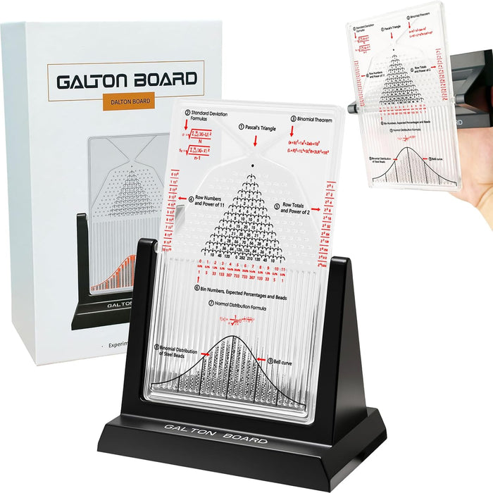 Galton Board Probability & Statistics STEM Learning Kit for Physics Classrooms Hands-On Math Teaching Aid with 2800 Steel Beads Teacher & Homeschool Resource