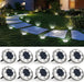 10 Pack Solar Ground Lights Outdoor, Backyard Decor Cool White