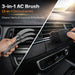 Car Detailing Kit 15PCS, Boar Hair Brushes,160g Gel, Swivel Glass Tool