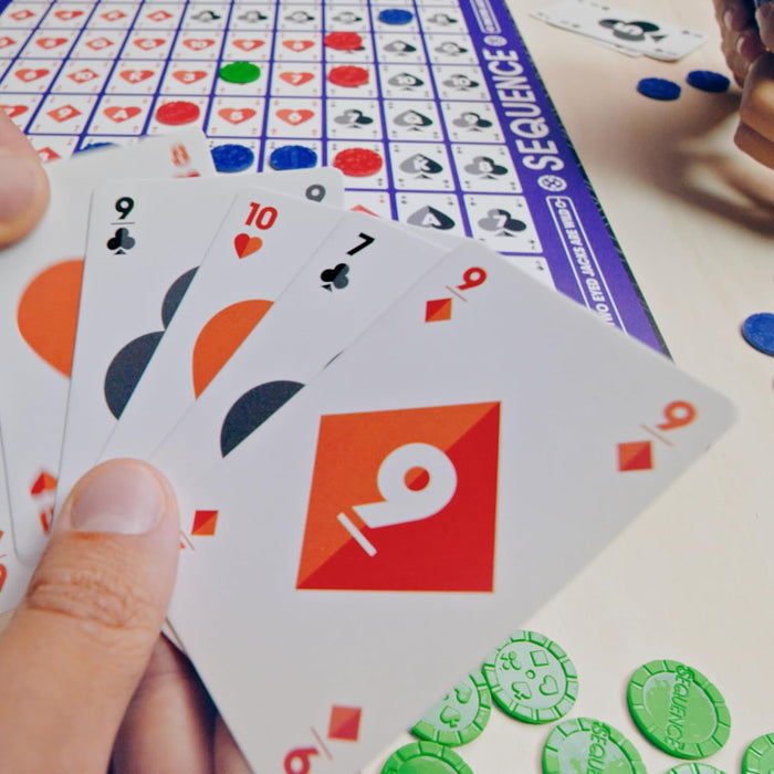 SEQUENCE- Original SEQUENCE Game with Folding Board, Cards and Chips by  ( Packaging may Vary ) White, 10.3" x 8.1" x 2.31"