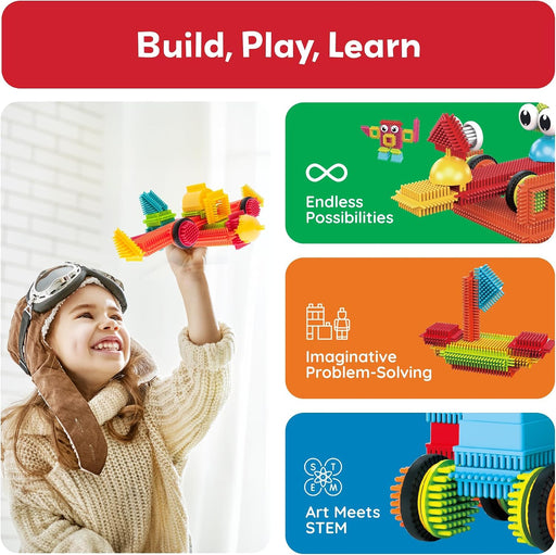 120pcs Hedgehog Interlocking Building Blocks Tiles Construction Toy Set Learning Playset STEAM Development Preschool Kin
