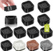 8 Pack Furniture Risers 1 or 2 Inch, Adjustable Bed Risers Heavy Duty For Table Desk Couch Chair Sofa Cabinet Bed Legs Dorm, Square Stackable Bed Raisers Blocks Lift Height 1", 2" or 3", Black