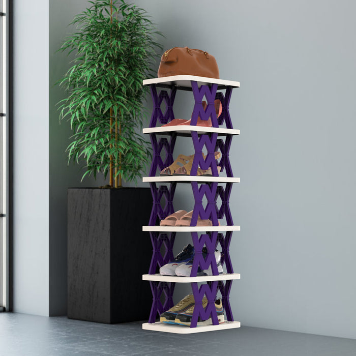 Six-Tier Foldable Shoe Rack