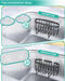Multifunctional Sponge Holder with Unique M-Shaped, 2 Installation Methods Kitchen Sink Caddy Organizer, Rustproof Stainless Steel Kitchen Organizers and Storage Essentials - Black