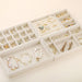 8 Pack Velvet Jewelry Trays, Stackable Jewelry Organizer Trays for Drawers, Beige Jewelry Storage and Display Tray Inserts for Necklaces, Rings, Earrings