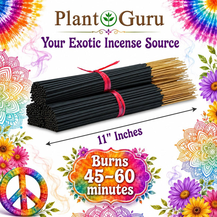 Japanese Cherry Blossom Incense Sticks 11" - 1 Bundle 85 to 100 Sticks - Smooth and Clean Long Burn Time, 45 to 60 Minut