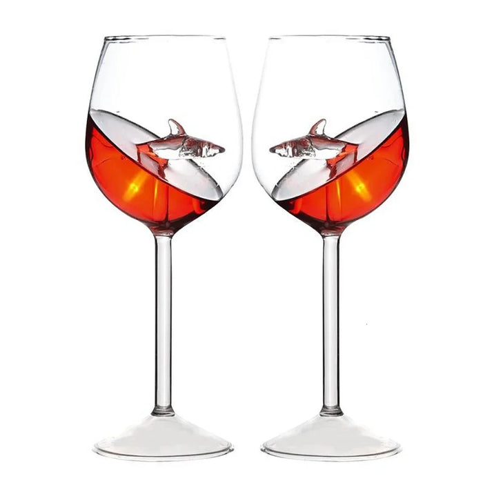 Shark Wine Glasses Cup European Red Wine Cup Water Bottle Goblet Wedding Party Decoration Gift 300Ml Drinking Glasses