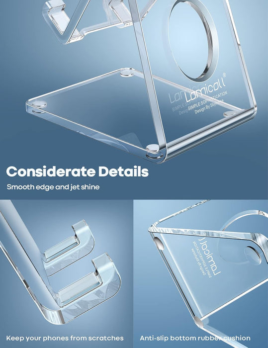 Clear Acrylic Cell Phone Stand, Office Desk Decor Accessories