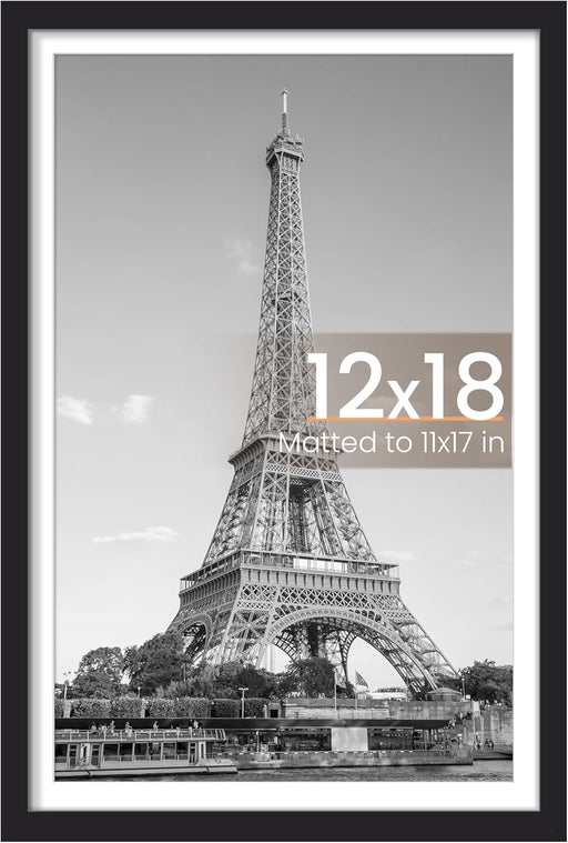 12x18 Picture Frame, Wall Decor Poster Frames, Black 1 Pack