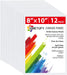 12 Pack 8x10 Canvas Boards for Painting,Art Painting Supplies