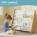 Kids Bookshelf, Montessori Front Facing Toddler Bookcase 4 Tier