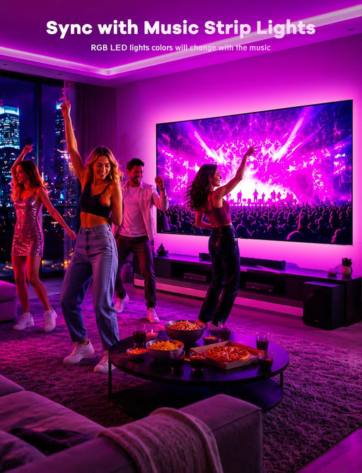 LED Lights for TV Led Backlight, 16.4ft RGB Led Strip Lights for TV Lights Behind, USB Led Light Strip for 55-70in TV, Bluetooth APP Control Music Sync Ambient Lighting for Gaming Room