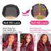 Wear and Go Glueless Wigs Human Hair Pre Plucked Pre Cut 5x5 HD Lace Closure Wigs Human Hair 99j Burgundy Lace Front Wigs Human Hair for Beginners 180% Density Body Wave Ready to Wear Wigs 20 Inch