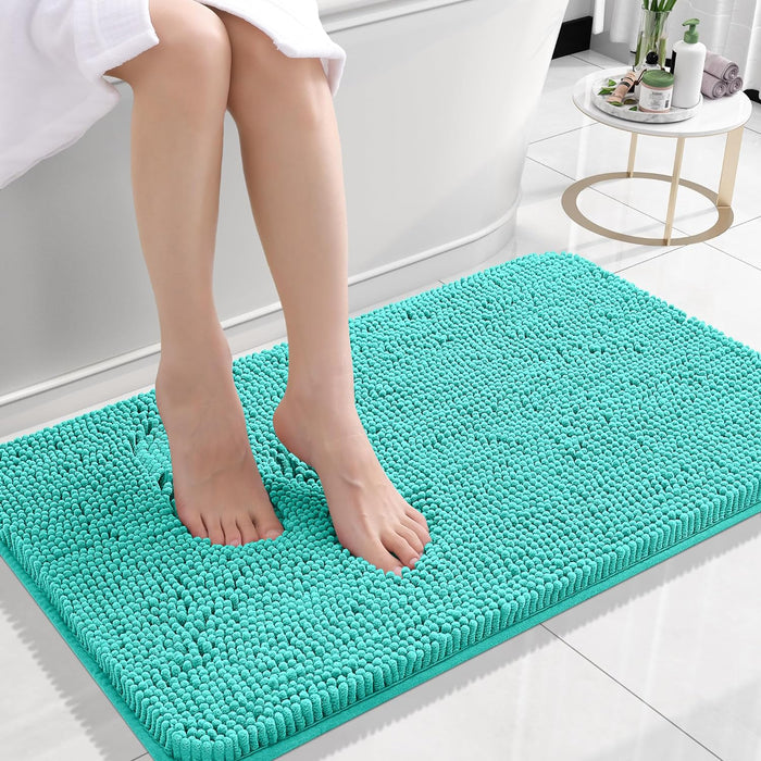 Bathroom Rugs 30X20, Extra Soft Absorbent Chenille Bath Rugs, Rubber Backing Quick Dry, Machine Washable Bath Mats for Bathroom Floor, Tub and Shower, Home Decor Accessories, Grey