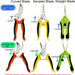 Pruning Shears, 4 Pack Garden Shears with Gardening gloves, Clippers Handheld, Stainless Steel Garden Snips, Pruners for