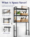 Over Toilet Storage Rack, 63.2" H Space-Saving, Holder & Hooks
