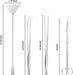 4PCS Aquascape Tool Aquarium Kit with Tweezers Scissors Scraper