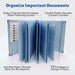 Document Organizer,File Organizer for Paper,Important Documents for Office and School,in Case I Go Missing Binder(Blue,2In Thick)