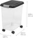 Airtight Pet Food Storage Rolling Container, 30 lb Capacity, Black