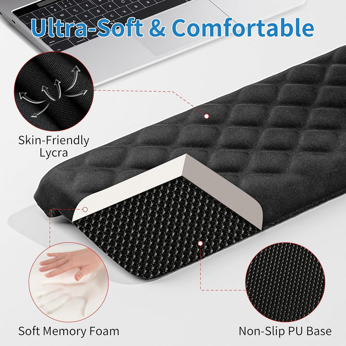 L-Shaped Desk Elbow Pad for Desk, Memory Foam Elbow Support Padding with Non-Slip, Ergonomic Desk Edge Cushion, Wrist Co
