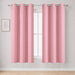 Baby Pink Blackout Curtains/42 x 63 Inch/Set of Two Panels Grommet Bedroom Curtains