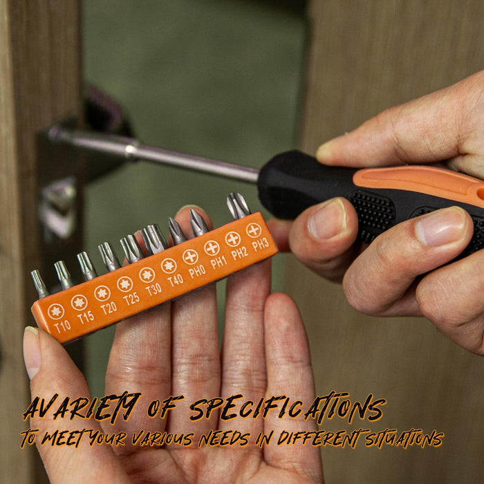 39-Piece Household Tool Set, Orange Hand Kit With Storage Case
