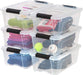 6-Pack 13 Quart Storage Bins with Lids, Clear